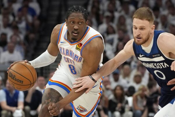 Thunder hold off Wolves’ rally, head home up 3-1