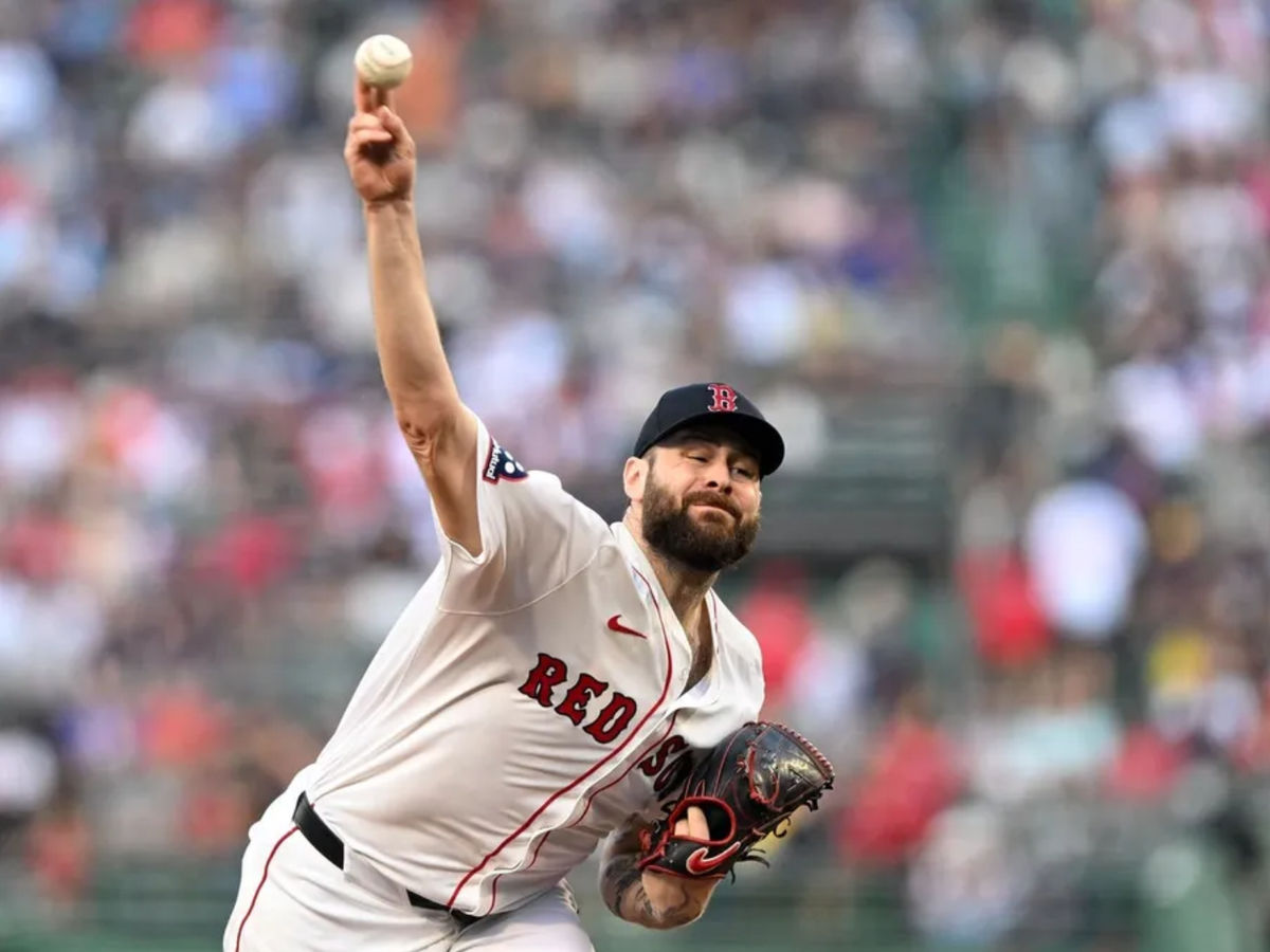 Jul 9, 2025; Boston, Massachusetts, USA; Boston Red Sox pitcher Lucas Giolito (54) pitches against the Colorado Rockies during the first inning at Fenway Park. Mandatory Credit: Brian Fluharty-Imagn Images